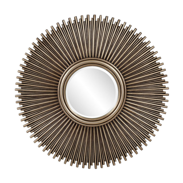 Howard Elliott Midsized Singapore Mirror in Silver Leaf