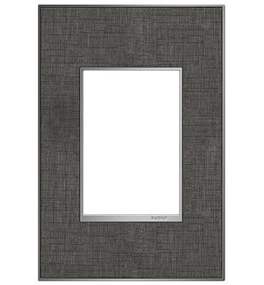 Legrand adorne Slate Linen 1-Gang + wall plate