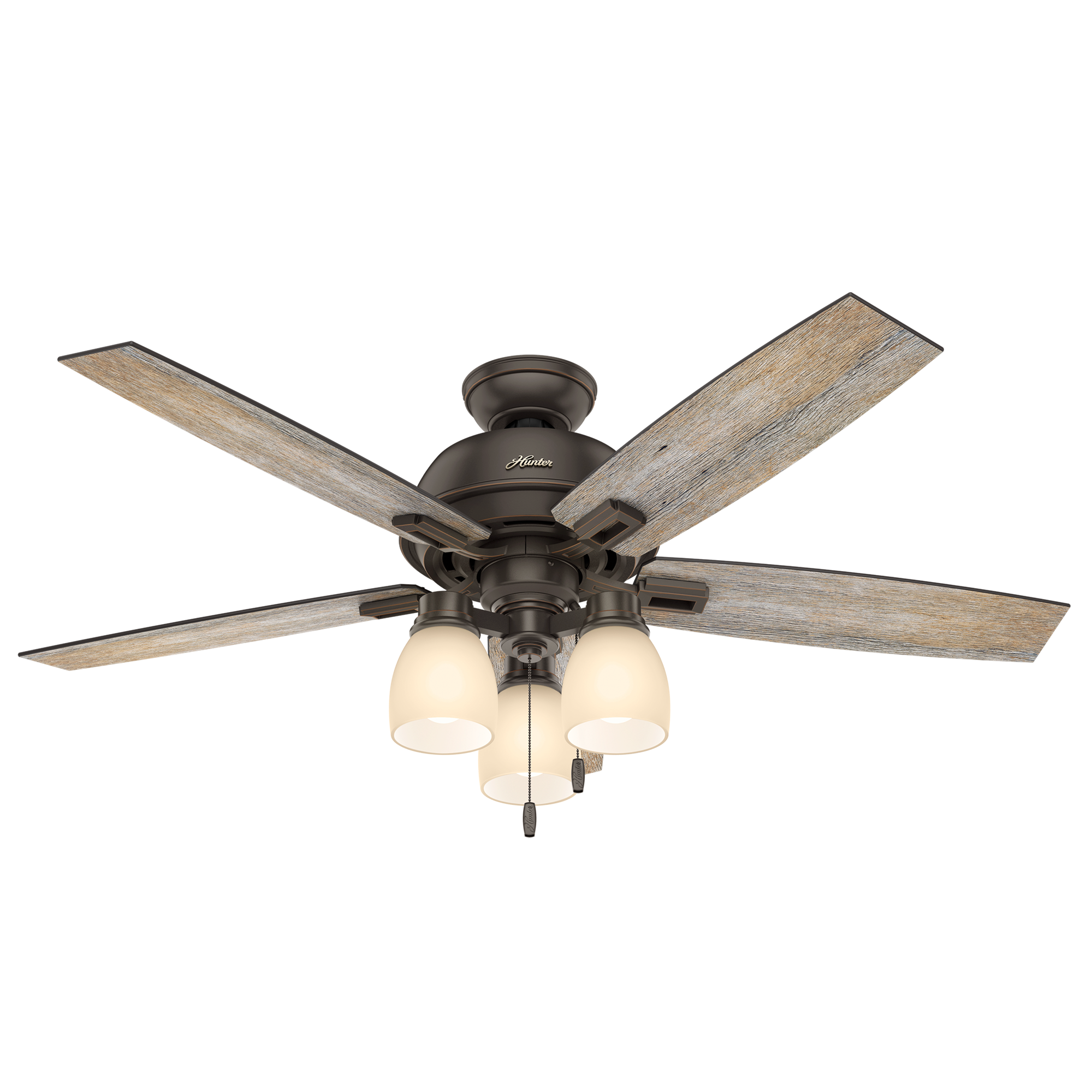 Hunter 52 inch Donegan Ceiling Fan with LED Light Kit and Pull Chain Ceiling Fan Hunter   