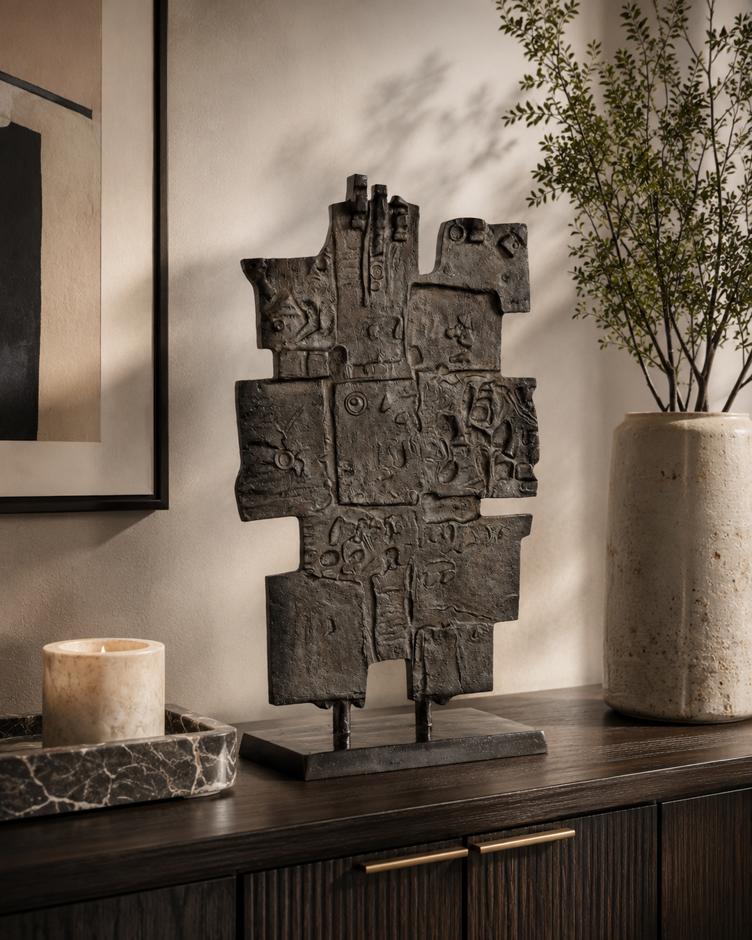 Howard Elliott Patina Aged Brass Sculpture