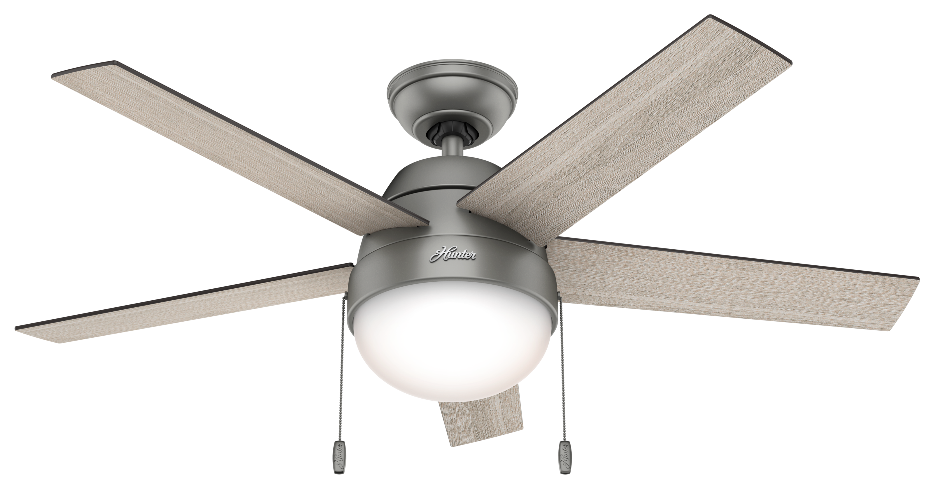 Hunter 46 inch Anslee Ceiling Fan with LED Light Kit and Pull Chain Ceiling Fan Hunter   
