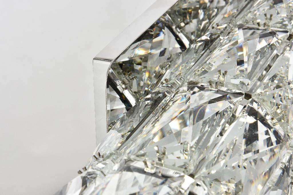 Elegant Valetta Integrated LED Chrome Wall Sconce with Clear Royal Cut Crystals