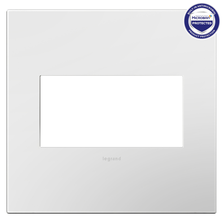 Legrand adorne Matte White 2-Gang wall plate