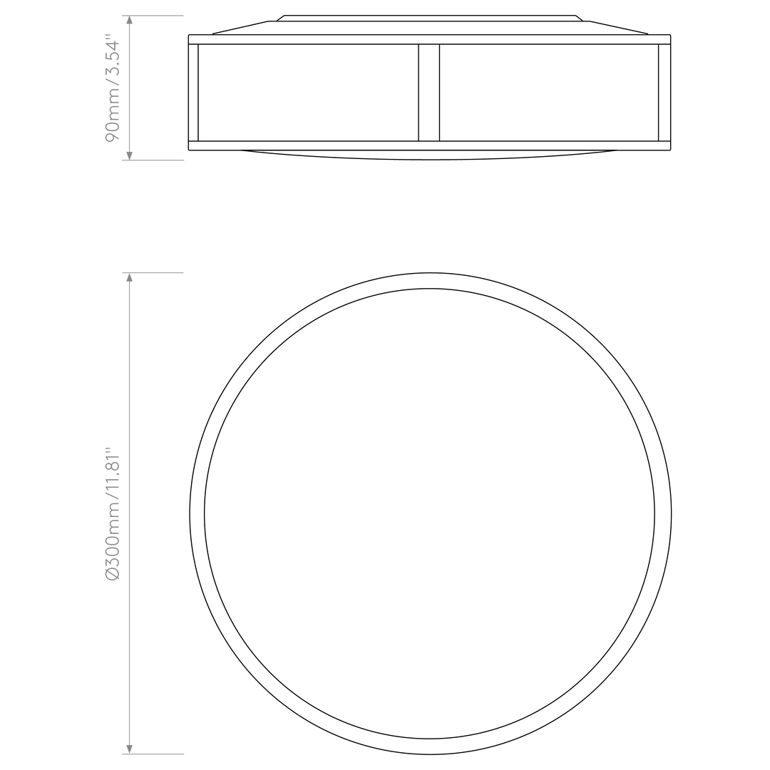Astro Lighting Mashiko 300 Round dimension diagram