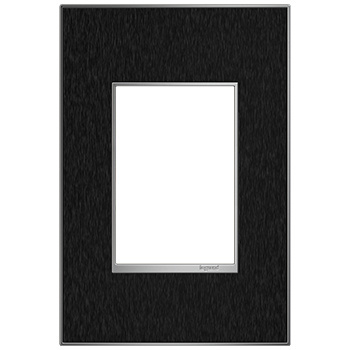 Legrand adorne Black Stainless 1-Gang + wall plate