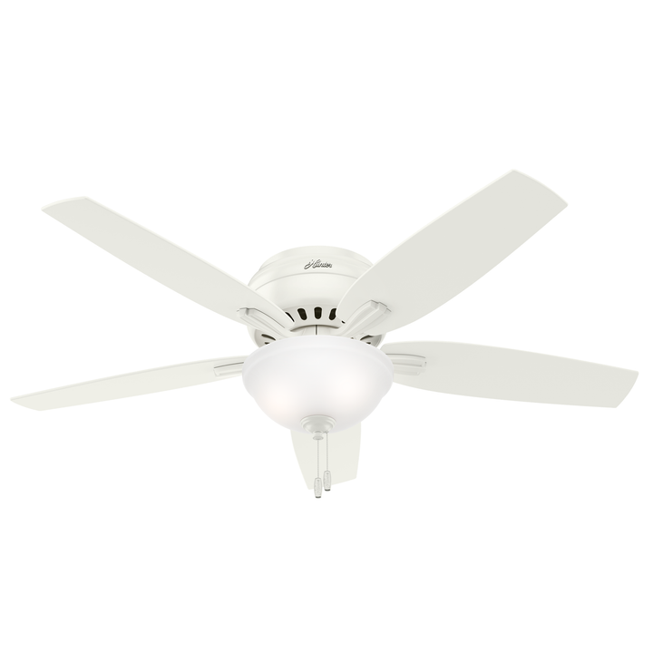 Hunter 52 inch Newsome Low Profile Ceiling Fan with LED Light Kit and Pull Chain Indoor Ceiling Fans Hunter