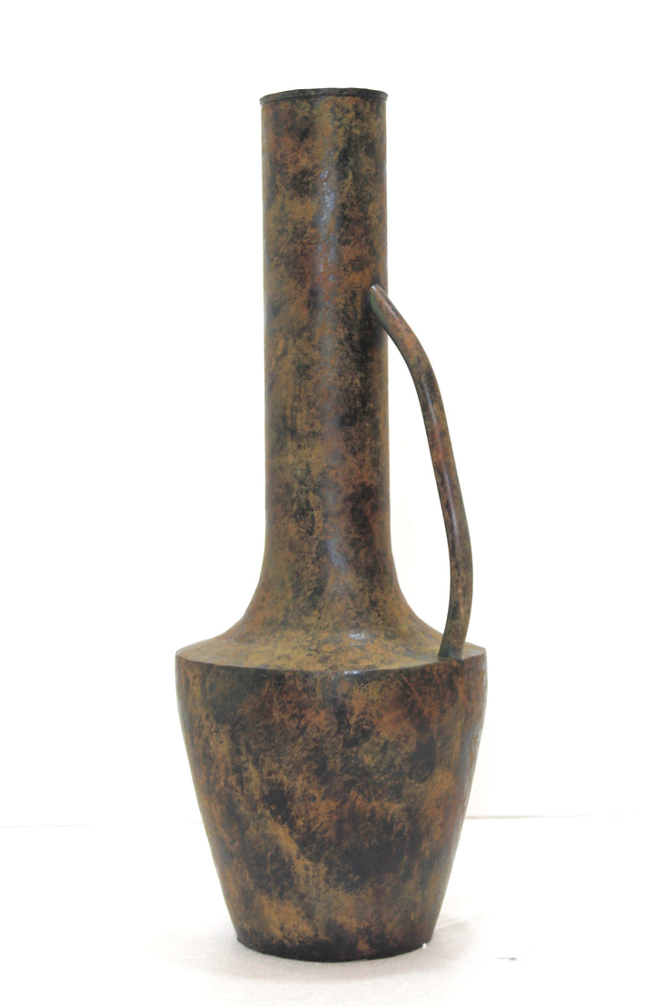 Howard Elliott Long Neck Strata Vase with Handle
