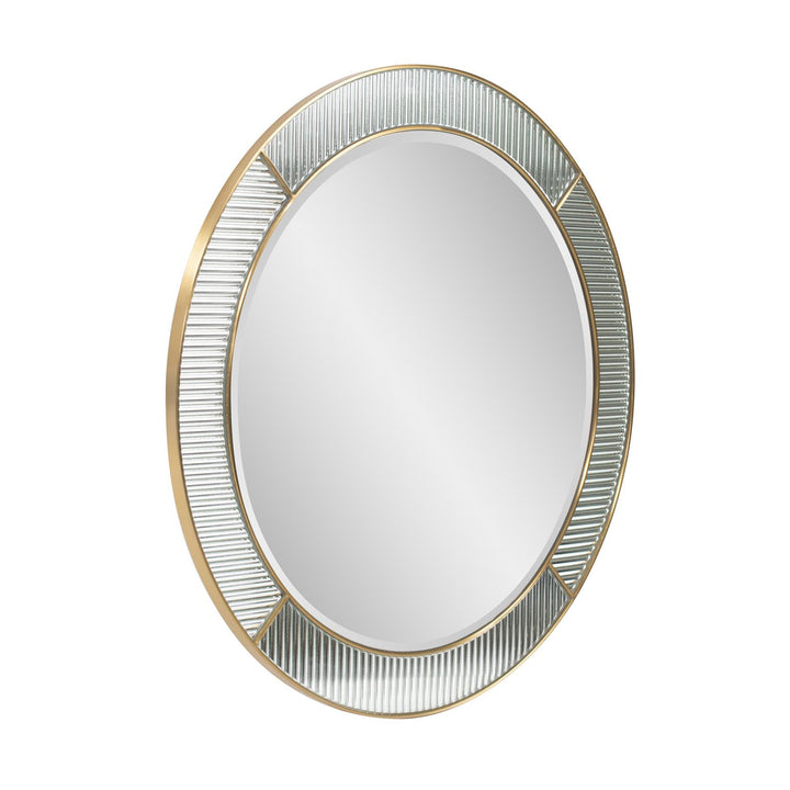 Howard Elliott Frosted Round Wall Mirror