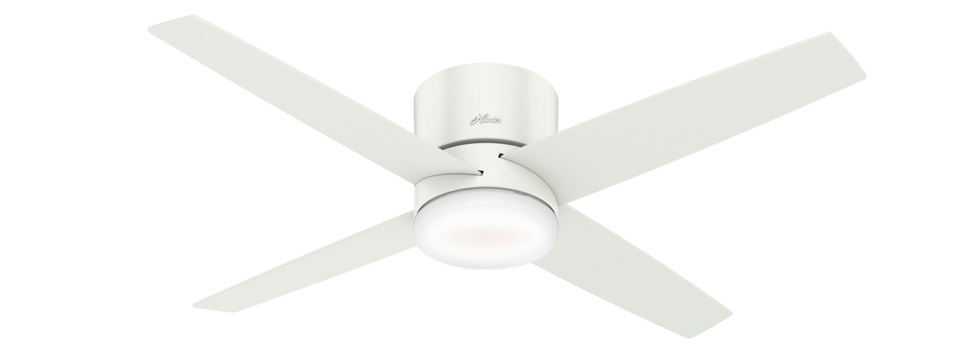 Hunter 54 inch Wi-Fi Advocate Low Profile Ceiling Fan with LED Light Kit and Handheld Remote