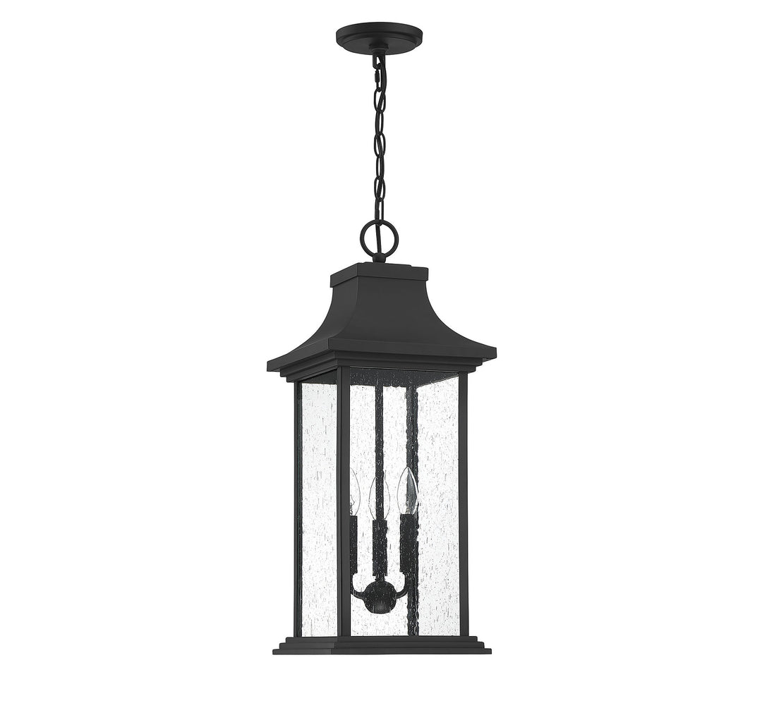 Savoy House Hancock 3-Light Outdoor Hanging Lantern - Model 5-453-BK