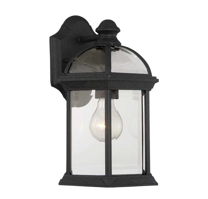 Savoy House Kensington Outdoor Wall Lantern in Textured Black