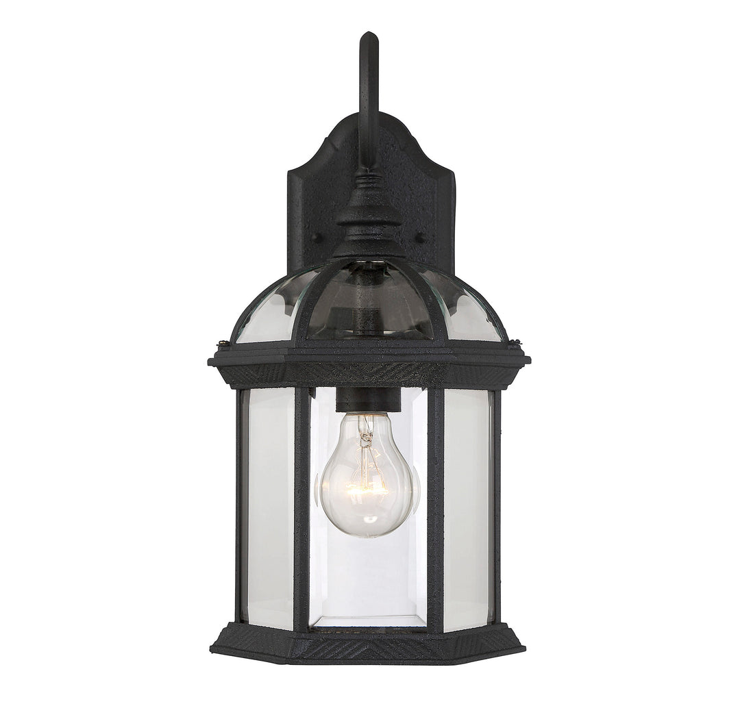 Savoy House Kensington Outdoor Wall Lantern in Textured Black