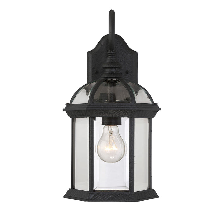 Savoy House Kensington Outdoor Wall Lantern in Textured Black