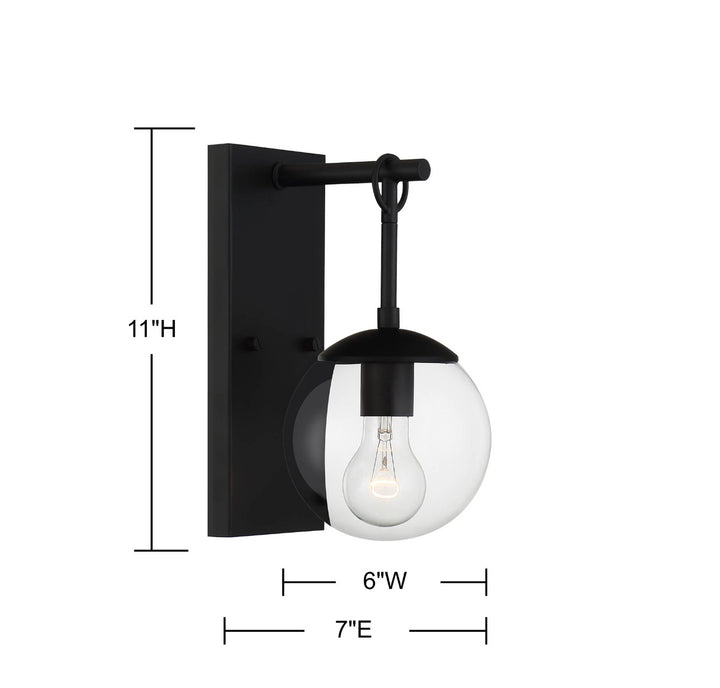 Savoy House 1-Light Outdoor Wall Lantern in Matte Black - Model M50029BK