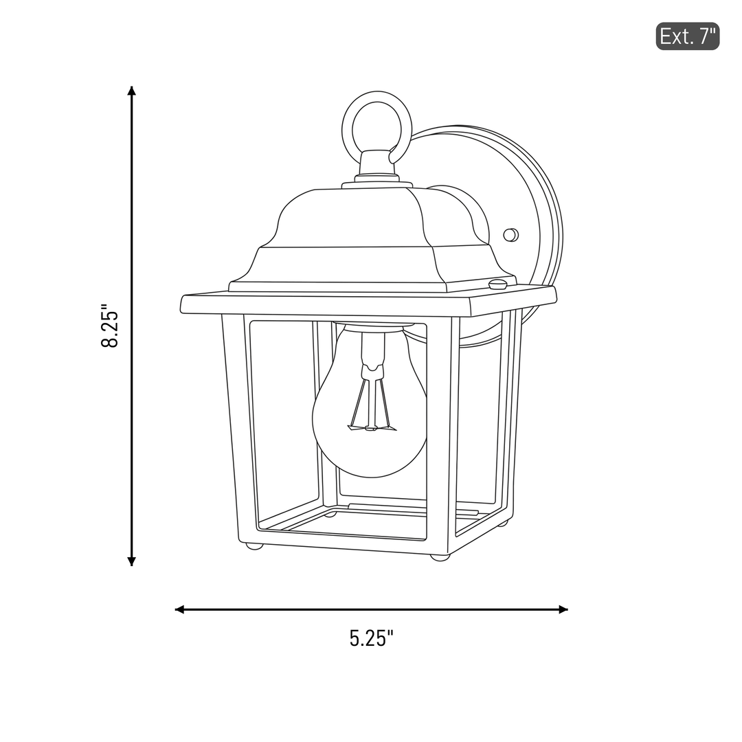 Savoy House Exterior Collections 1-Light Outdoor Wall Lantern in Rustic Bronze - Model 5-3045-72
