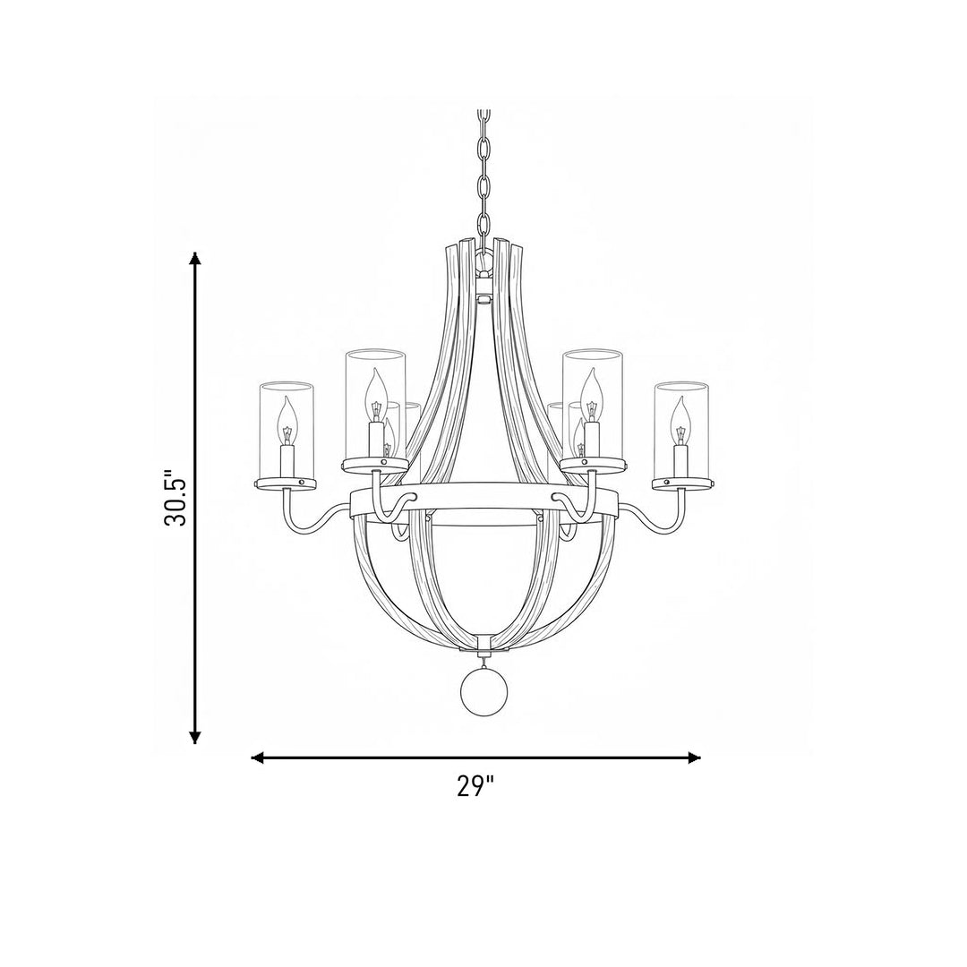 Savoy House Eden 6-Light Outdoor Chandelier - Model 1-2100-6-70
