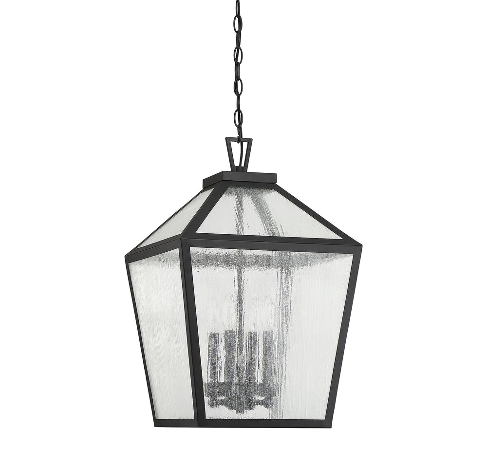 Savoy House Woodstock 4-Light Outdoor Hanging Lantern - Model 5-104-BK