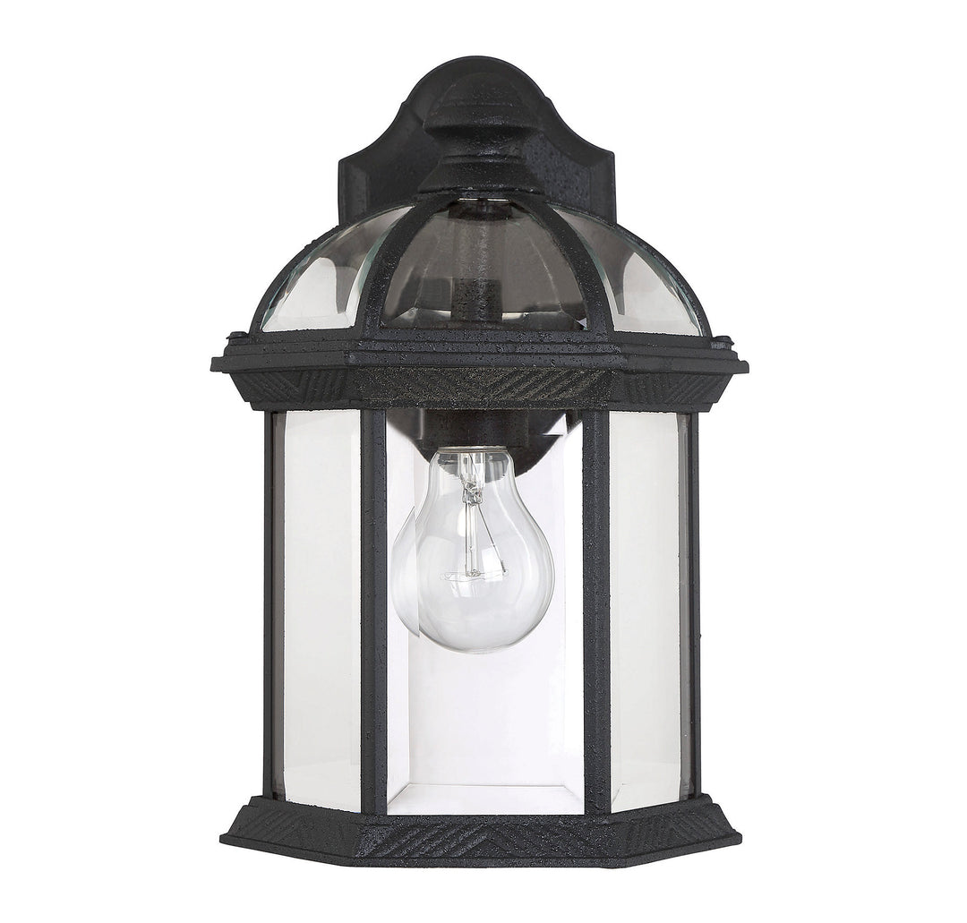 Savoy House Kensington Outdoor Wall Lantern in Textured Black