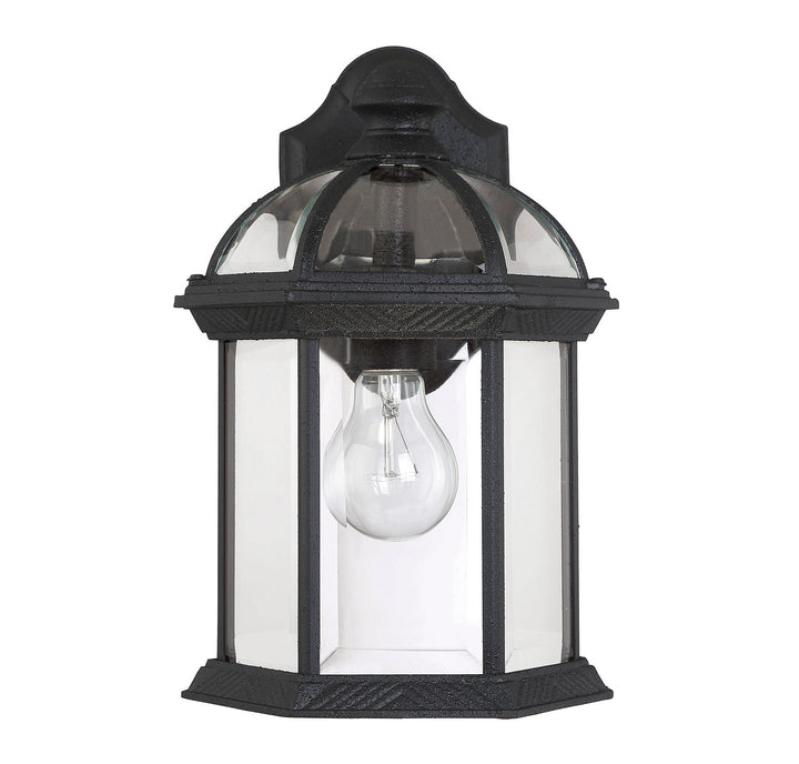 Savoy House Kensington Outdoor Wall Lantern in Textured Black