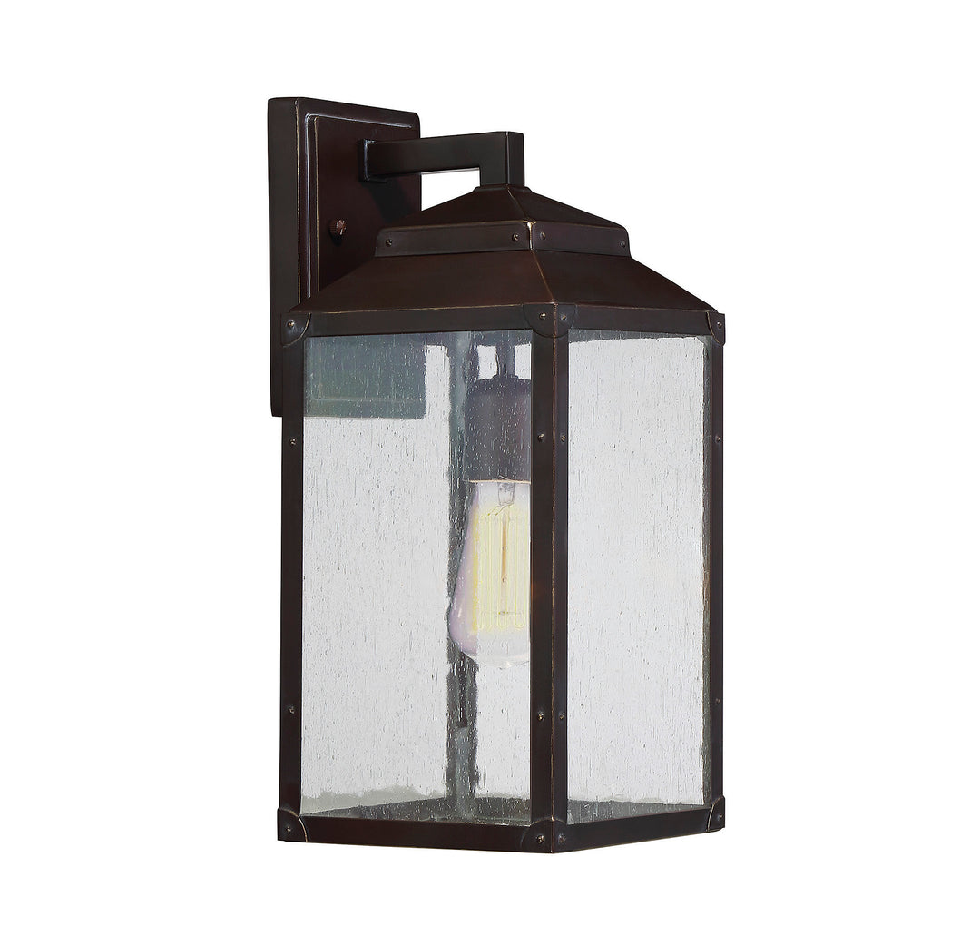 Savoy House Brennan Outdoor Wall Lantern in English Bronze with Gold