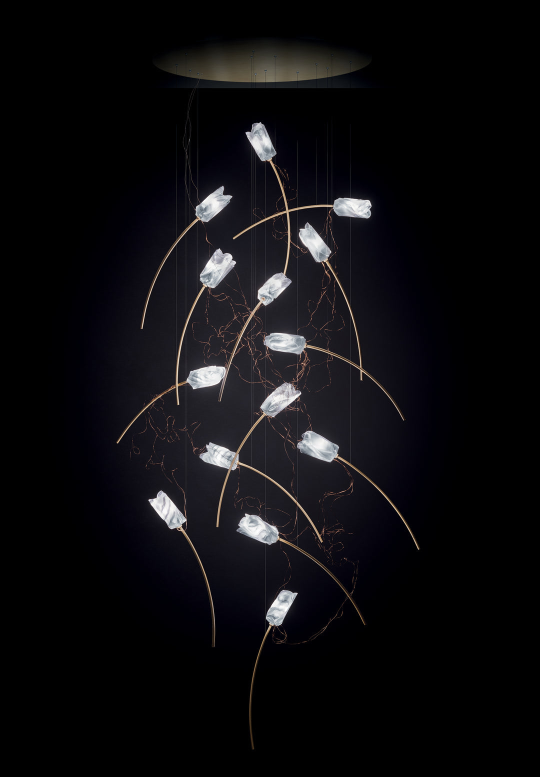 Slamp Tulip 14 Round Suspension - Prisma/Brass