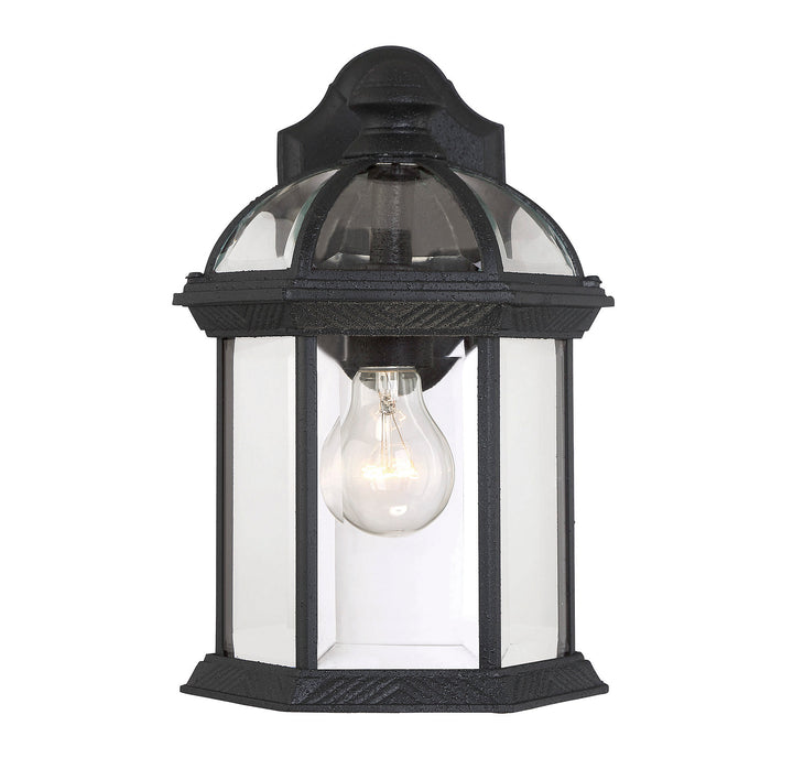 Savoy House Kensington Outdoor Wall Lantern in Textured Black