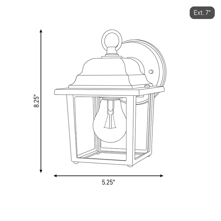 Savoy House Exterior Collections 1-Light Outdoor Wall Lantern in Rustic Bronze - Model 5-3045-72
