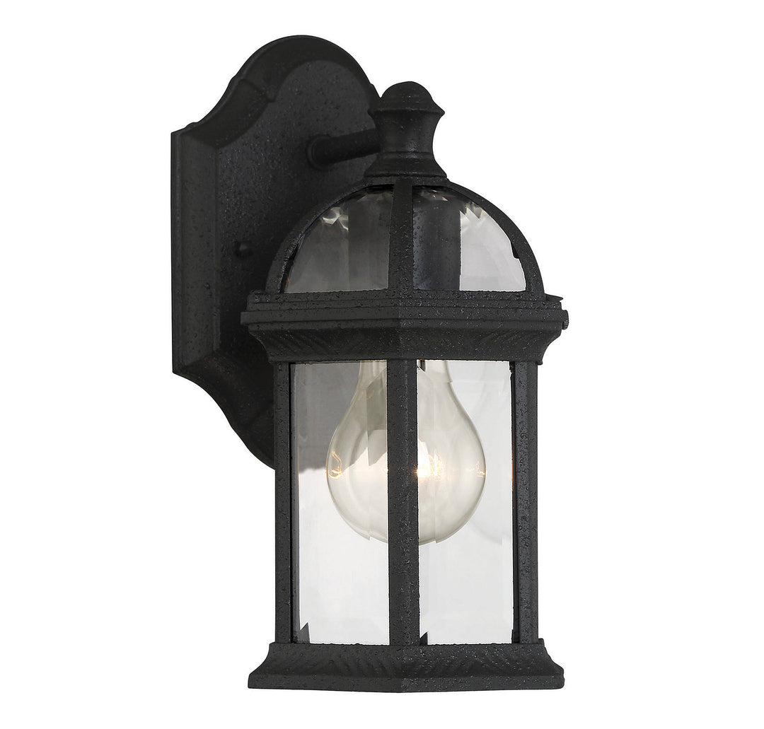 Savoy House Kensington Outdoor Wall Lantern in Textured Black