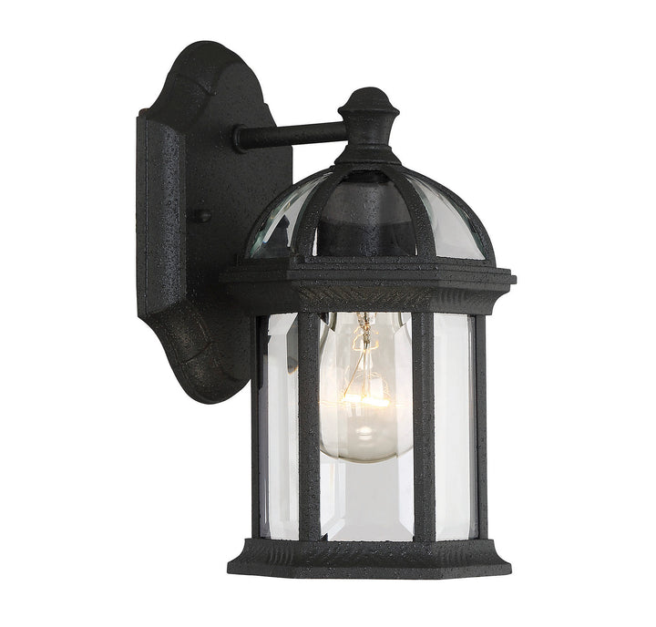 Savoy House Kensington Outdoor Wall Lantern in Textured Black