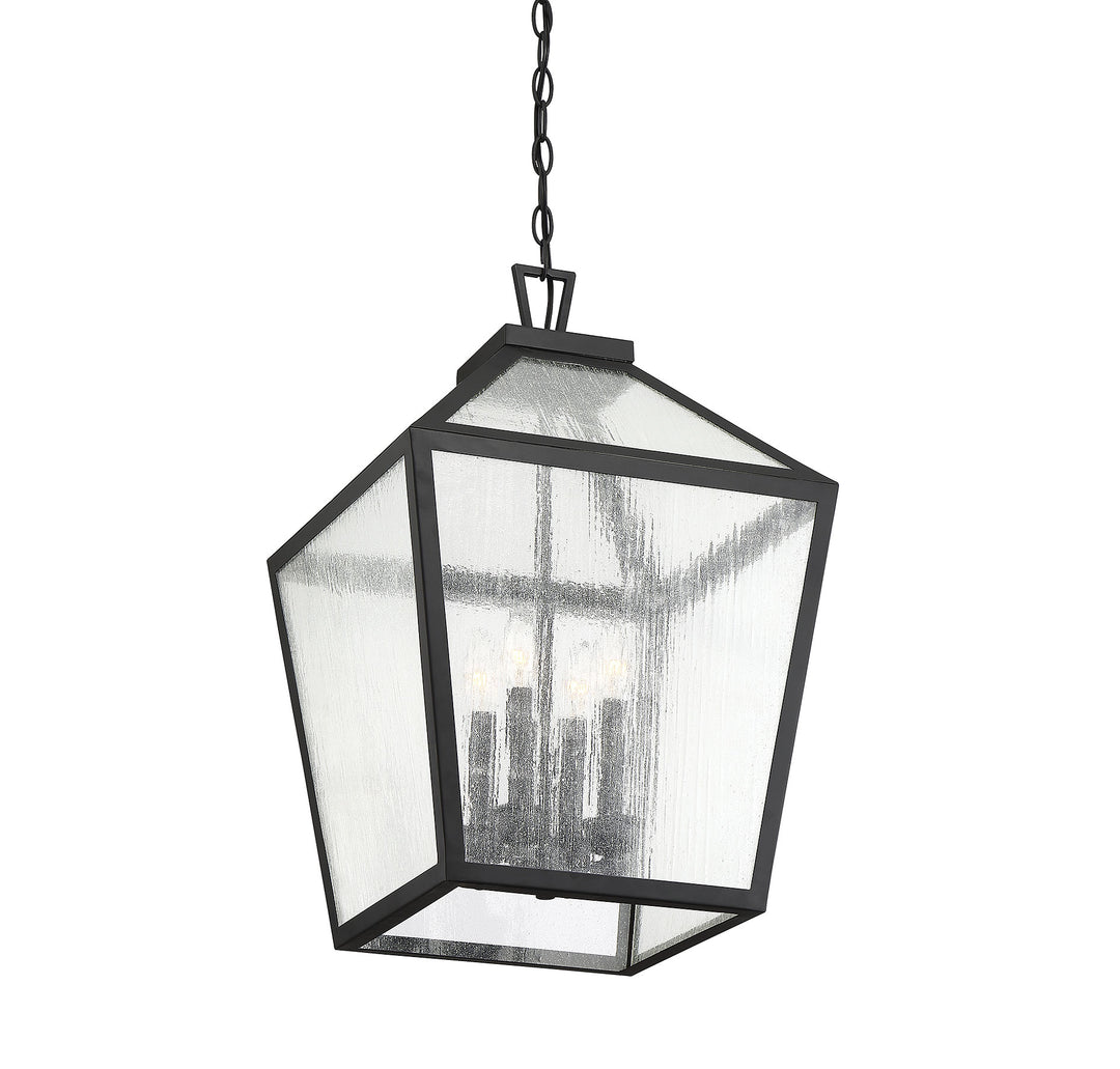 Savoy House Woodstock 4-Light Outdoor Hanging Lantern - Model 5-104-BK