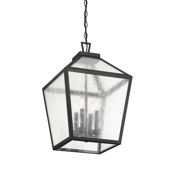 Savoy House Woodstock 4-Light Outdoor Hanging Lantern - Model 5-104-BK