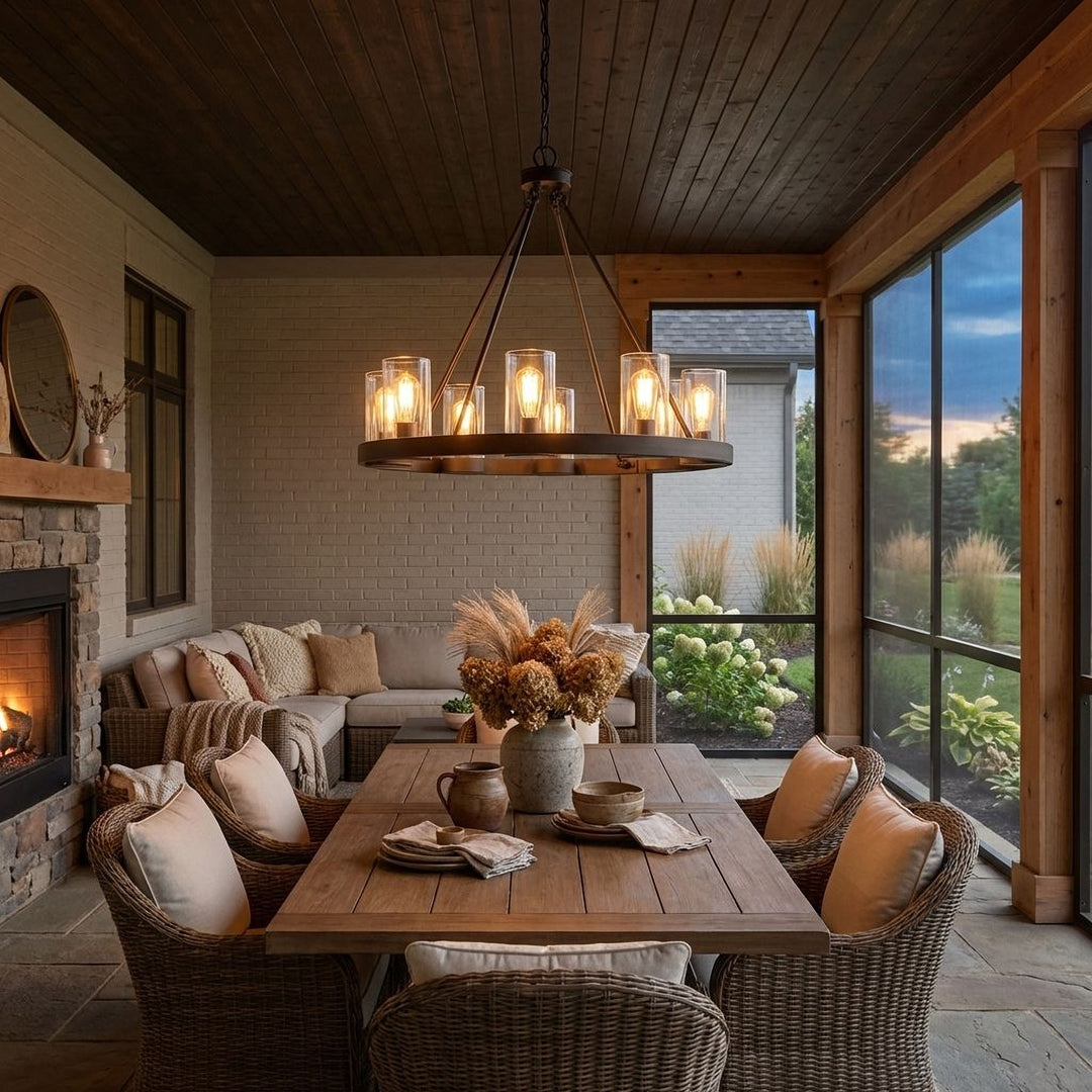 Savoy House Inman 8-Light Outdoor Chandelier - Model 1-1130-8-13
