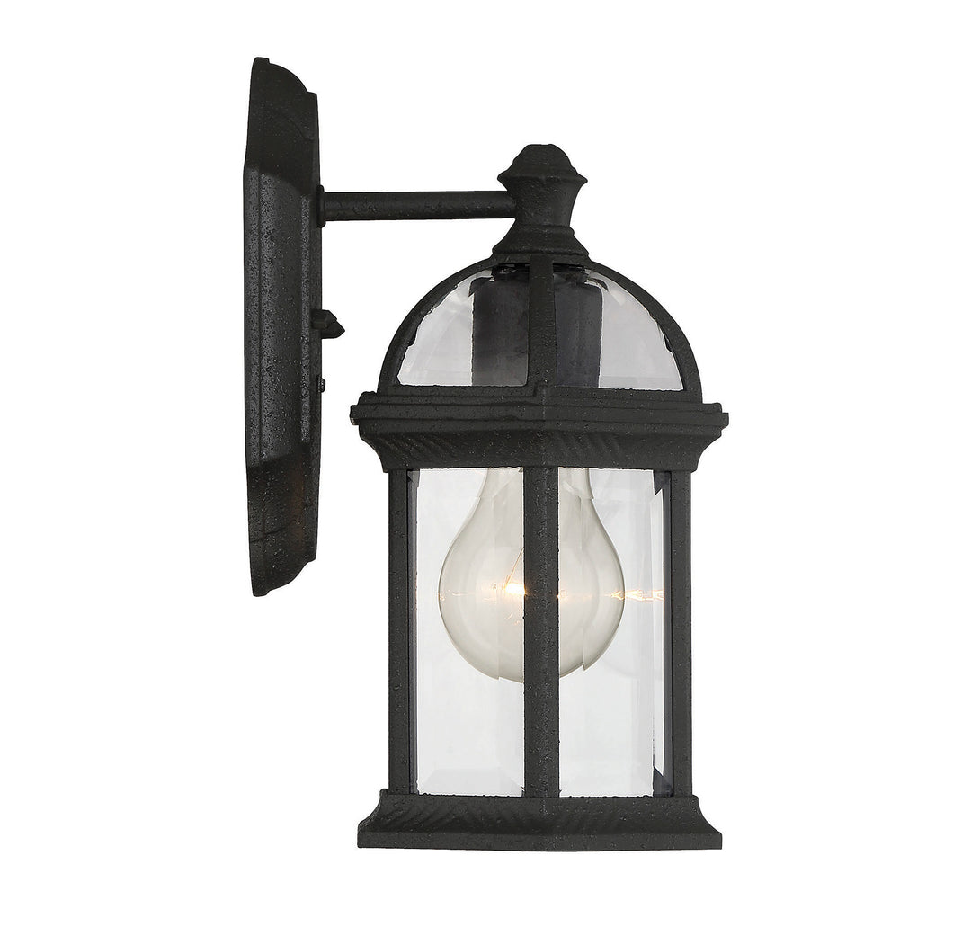 Savoy House Kensington Outdoor Wall Lantern in Textured Black