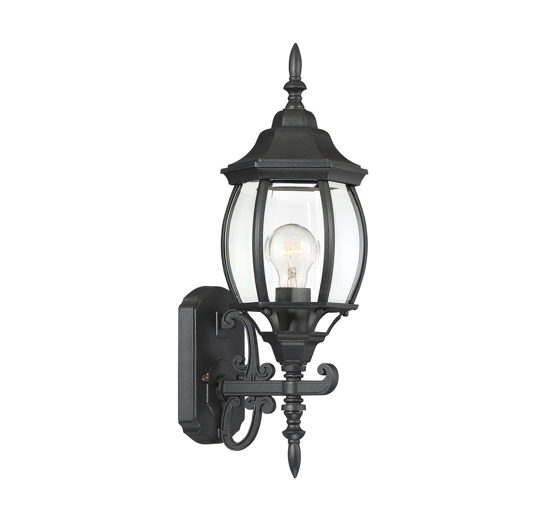 Savoy House 1-Light Outdoor Wall Lantern in Black - Model M50054BK