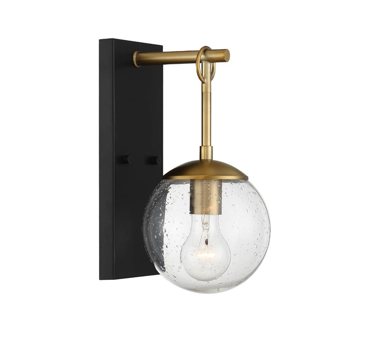 Savoy House 1-Light Outdoor Wall Lantern in Oil Rubbed Bronze with Natural Brass - Model M50029ORBNB