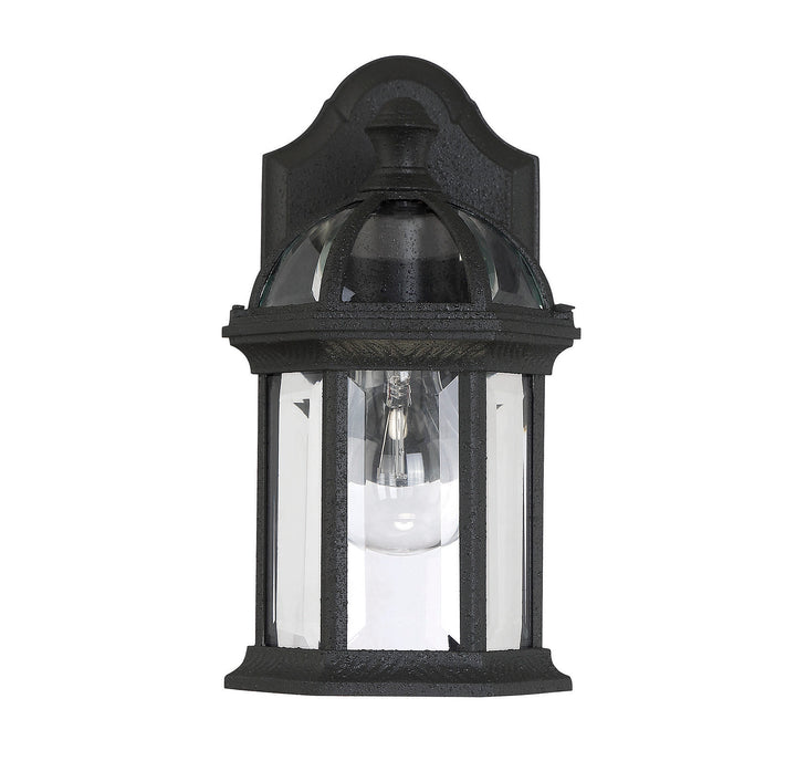 Savoy House Kensington Outdoor Wall Lantern in Textured Black