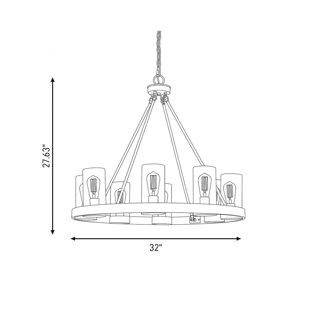 Savoy House Inman 8-Light Outdoor Chandelier - Model 1-1130-8-13