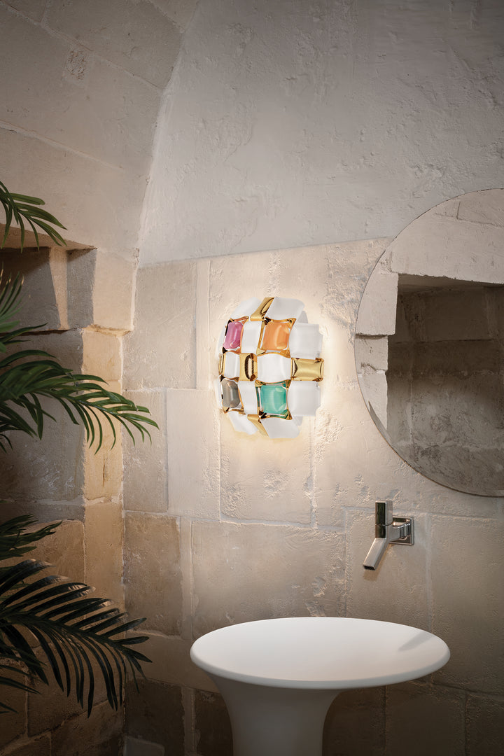 Slamp Mida Applique - White/Gold