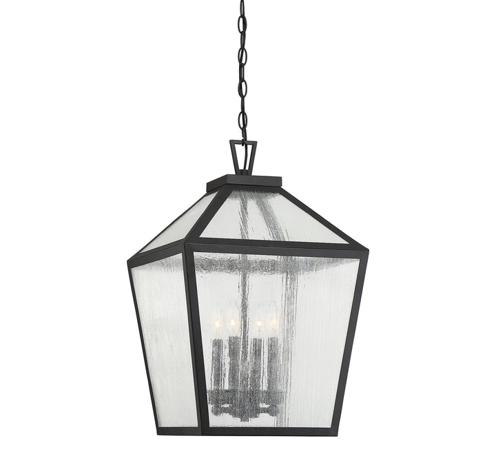 Savoy House Woodstock 4-Light Outdoor Hanging Lantern - Model 5-104-BK