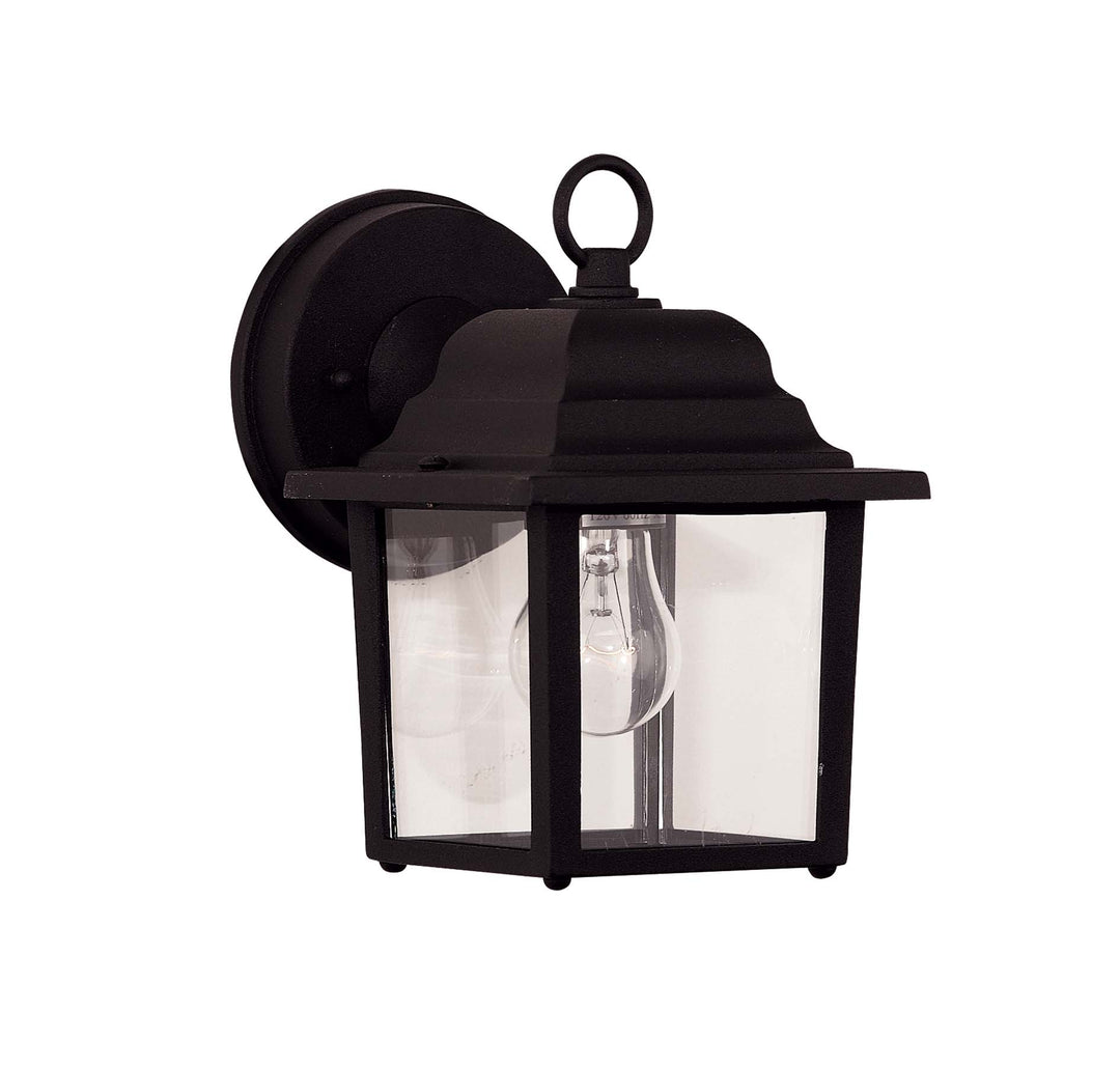Savoy House Exterior Collections 1-Light Outdoor Wall Lantern in Black - Model 5-3045-BK