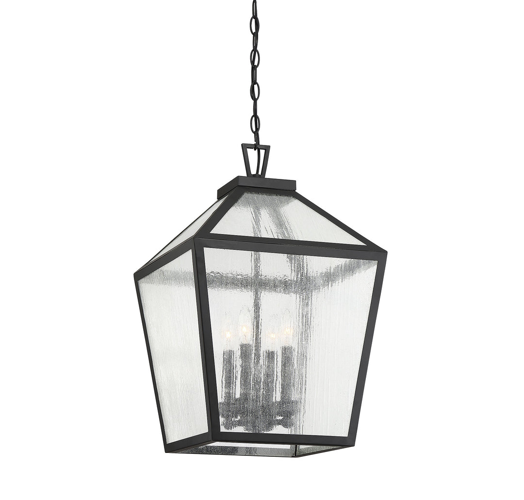 Savoy House Woodstock 4-Light Outdoor Hanging Lantern - Model 5-104-BK