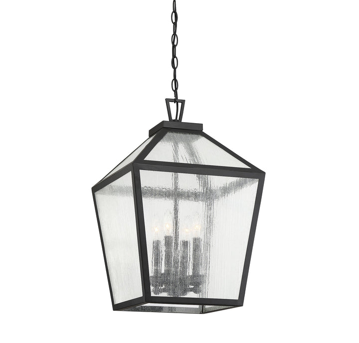 Savoy House Woodstock 4-Light Outdoor Hanging Lantern - Model 5-104-BK