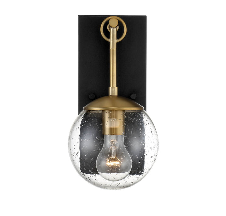 Savoy House 1-Light Outdoor Wall Lantern in Oil Rubbed Bronze with Natural Brass - Model M50029ORBNB