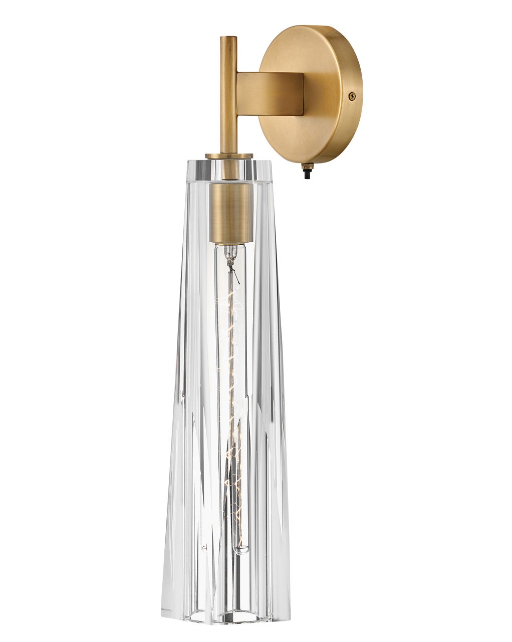Hinkley Cosette Sconce Sconce Hinkley Heritage Brass with Clear glass 6.75x5.0x21.0 