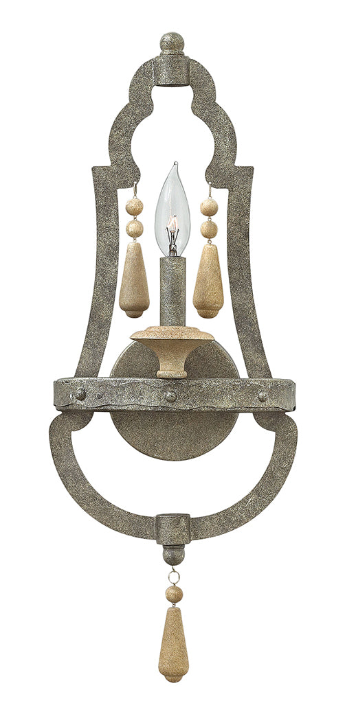 Hinkley Cordoba Sconce Wall Sconces Hinkley Distressed Iron 4.5x9.0x22.5 