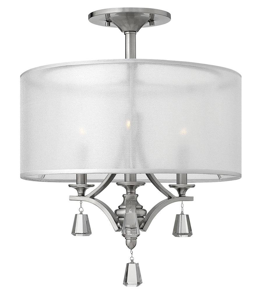 Hinkley Mime Semi-Flush Mount Ceiling Semi Flush Mounts Hinkley Brushed Nickel* 17.5x17.5x22.0 