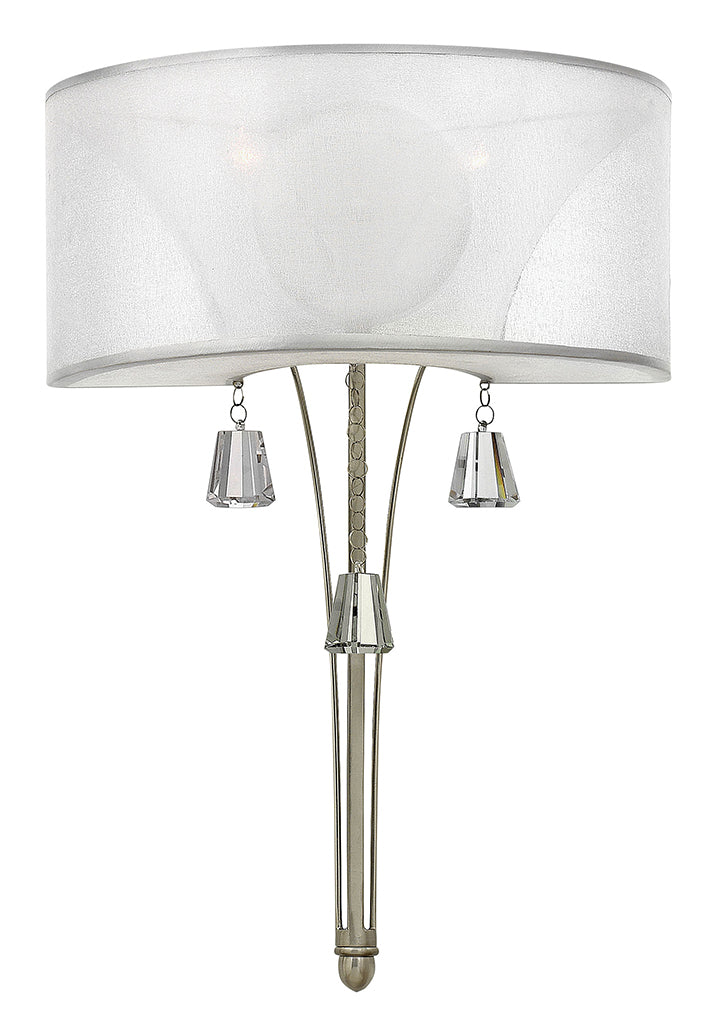 Hinkley Mime Sconce Wall Sconces Hinkley Brushed Nickel* 7.0x14.0x20.5 