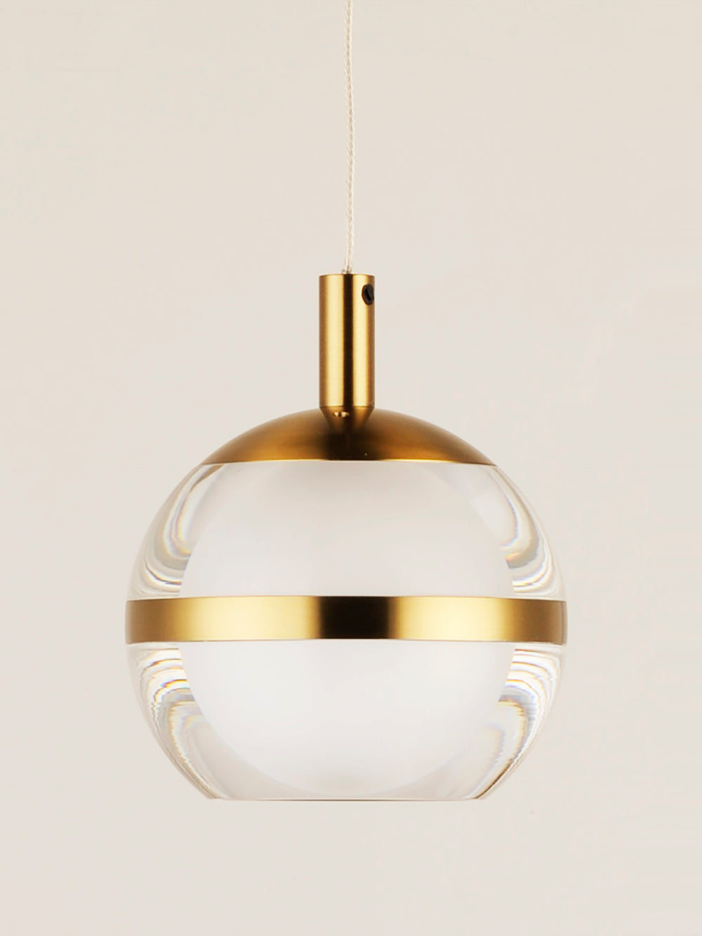 ET2 Swank 4.5" LED Single Pendant in Brass