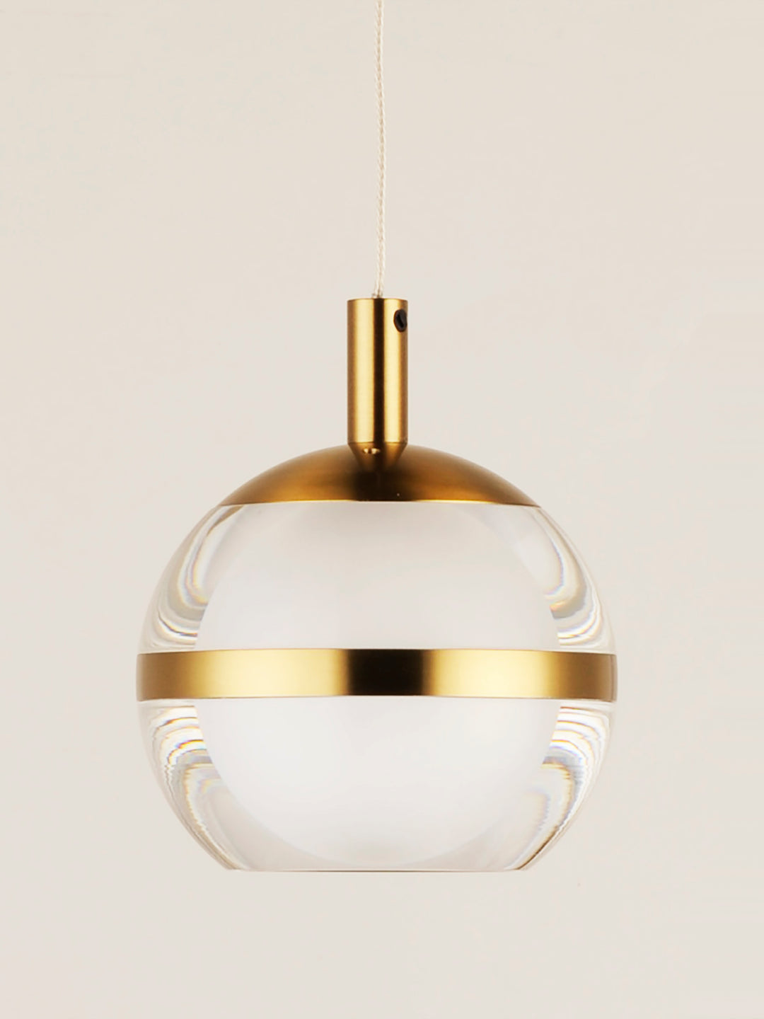 ET2 Swank 4.5" LED Single Pendant in Brass