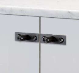 Buster + Punch Furniture Knob | Linear Knurl Design | Plate